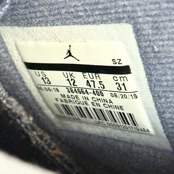 AUTHENTIC Jordan 6 Retro Jimmy Butler Diffused Blue size 13 384664-400 2018 USED - Picture 8 of 8